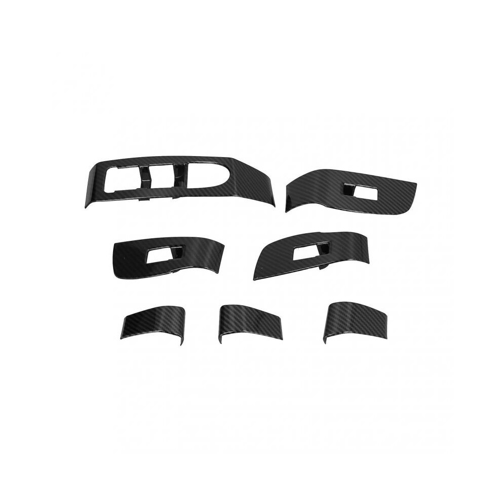 Carbon Fiber Style Door Window Switch Panel Cover Trims for Mazda 3/CX-30 Decoration