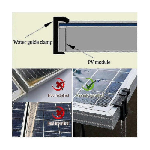 16pc 35mm Solar Panel Water Drainage Clips,pv Modules Clips Drain Photovoltaic Panel Water Drain 2