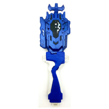 (BlueWired Launcher+Blue Grip)Lançador Beyblade Burst Sparking L R String Ruler Pegador de Grip Sparking, brinquedo com alça