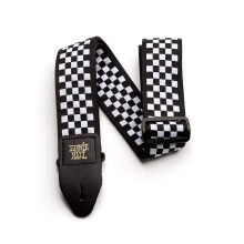 Ernie Ball Jacquard Gitarrengurt Schwarz-Wei Kariert (P04149)