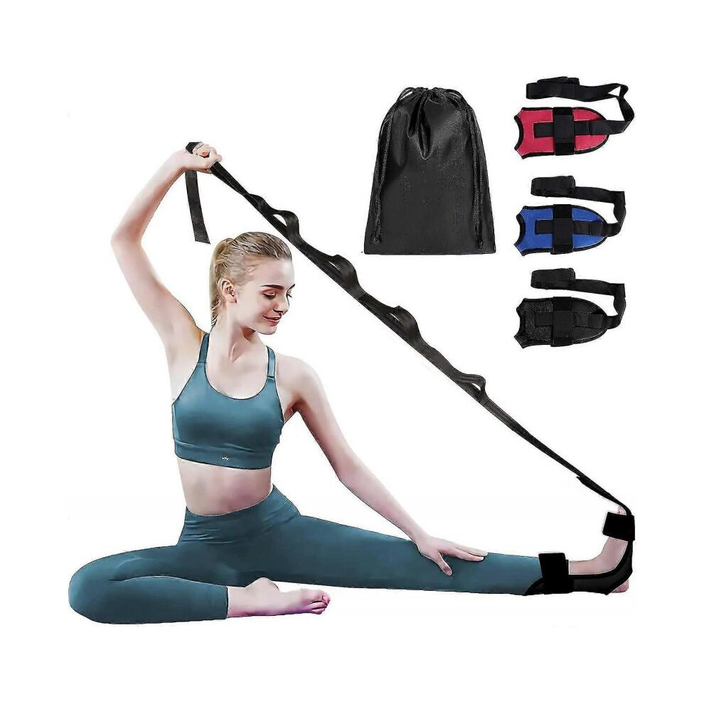 Red (Red) Foot Stretcher And Calf Stretcher For Plantar Fasciitis, Leg Stretching Strap Hamstring Stretcher