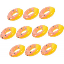(As Shown 2) 10pcs Mini Swim Ring Decor Plastic Tiny Swim Ring Tiny Swimming Rings Swim Ring Photo Props Inflatable Rings Simulated Swim Ring Swimming Ring Photo P