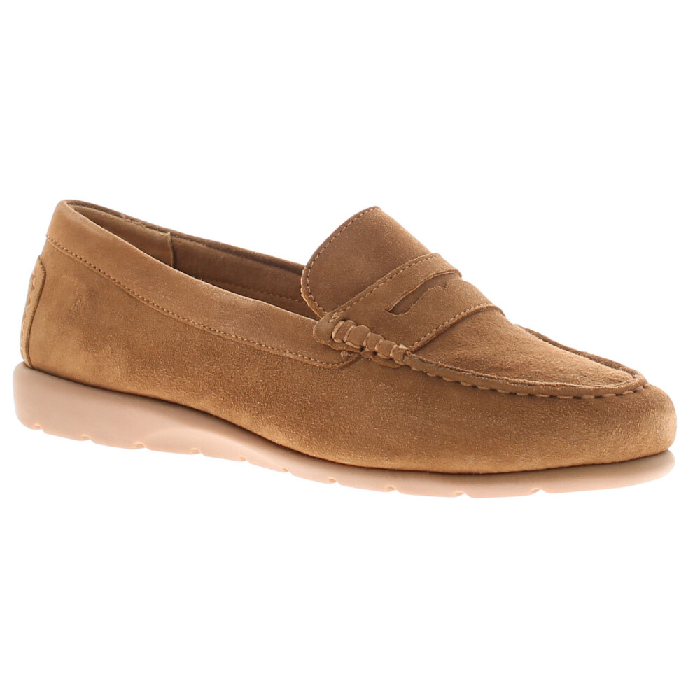 (Tan, 4 (Adults')) Hush Puppies Shelby Suede Lo Women's Shoes UK Size