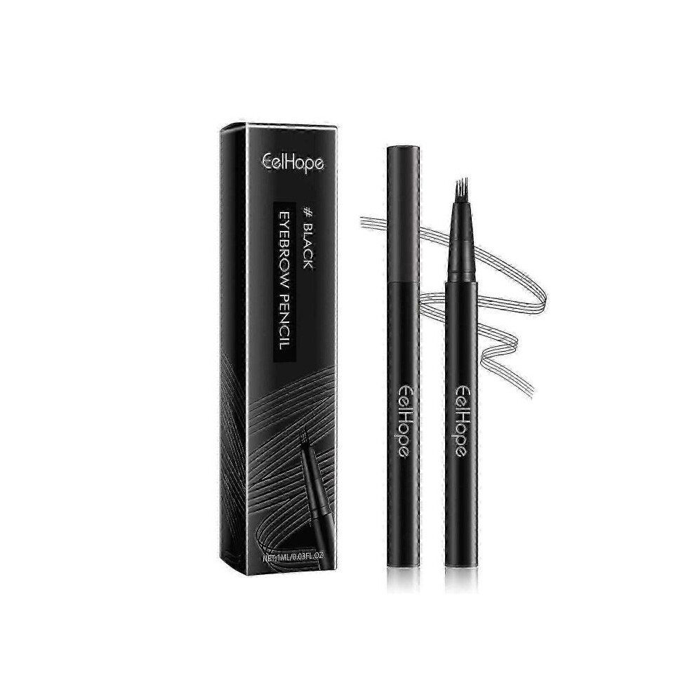 Black (Black) Four Claw Eyebrow Pencil Wild Eyebrow Embellishing Eyebrow Shape Delicate And Easy To Use Non-Smudging Natural Shaping Eyebrow Pencil