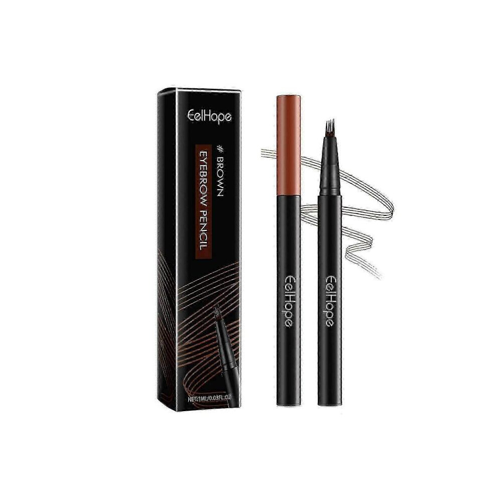 Brown (Brown) Four Claw Eyebrow Pencil Wild Eyebrow Embellishing Eyebrow Shape Delicate And Easy To Use Non-Smudging Natural Shaping Eyebrow Pencil