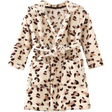 (100cm) Unisex Children's Nightgown Cute Pajamas Hooded Soft Fleece Bathrobe Home Robe