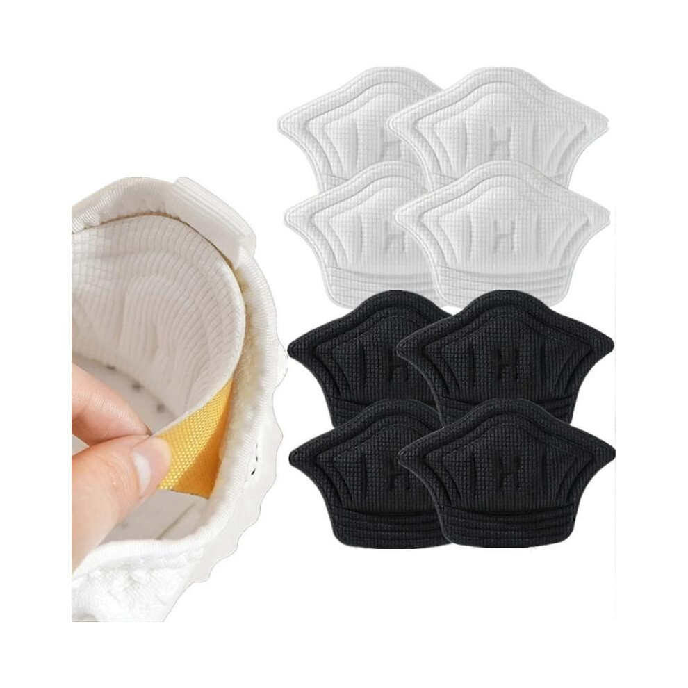 White/Black Harchen Heel Grips For Loose Shoes, Heel Cushion Liner For Blisters, Improve The Fit And Comfort Of The Shoes