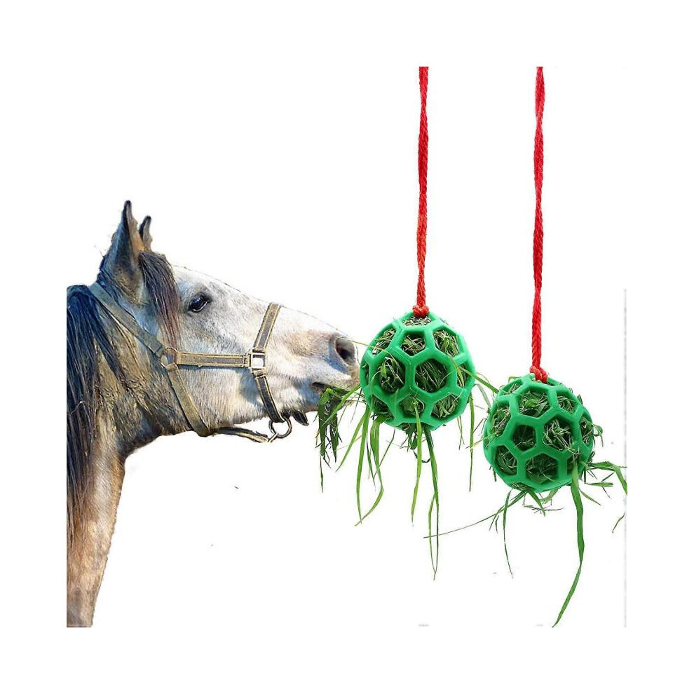2 Pack Horse Snack Balls Hay Feeder Toy Ball Hanging Feeding Toys