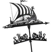 Viking battleship metal weather vane vintage pirate ship weather vane outdoor garden roof