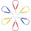 Loop Scissors Colorful Grip Scissors Loop Handle Self-Opening Scissors Adaptive Cutting Scissors 3