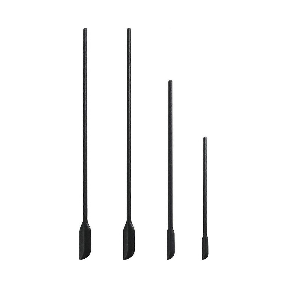 Mini Silicone Spatula 4 Pack Small Spatula Makeup Thin Silicone Spatula Kitchen Small Spatula, Black