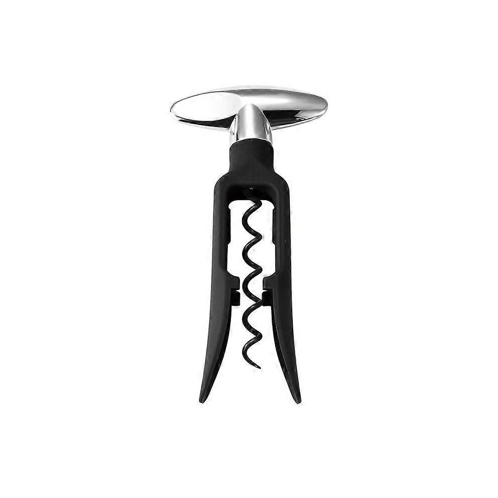 Easy Corkscrew Turn Key Bar Accessory Wine Bottle Opener, 6", Black