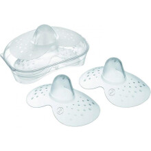 Nipple Shields Size 1 (Pack of 2), Breast Shields with Sterilisable Travel Case