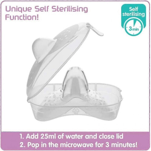 Nipple Shields Size 1 (Pack of 2), Breast Shields with Sterilisable Travel Case 2