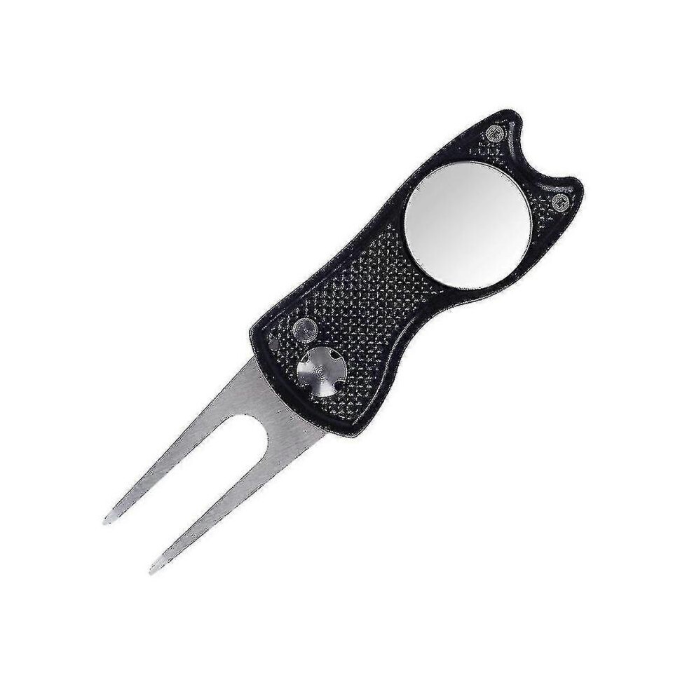 Foldable Golf Divot Repair Tool with Golf Ball Marker