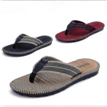 (EU44, Khaki) Adult Flip Flops Flip Flops Sandals Slippers Fashion Beach Shoes