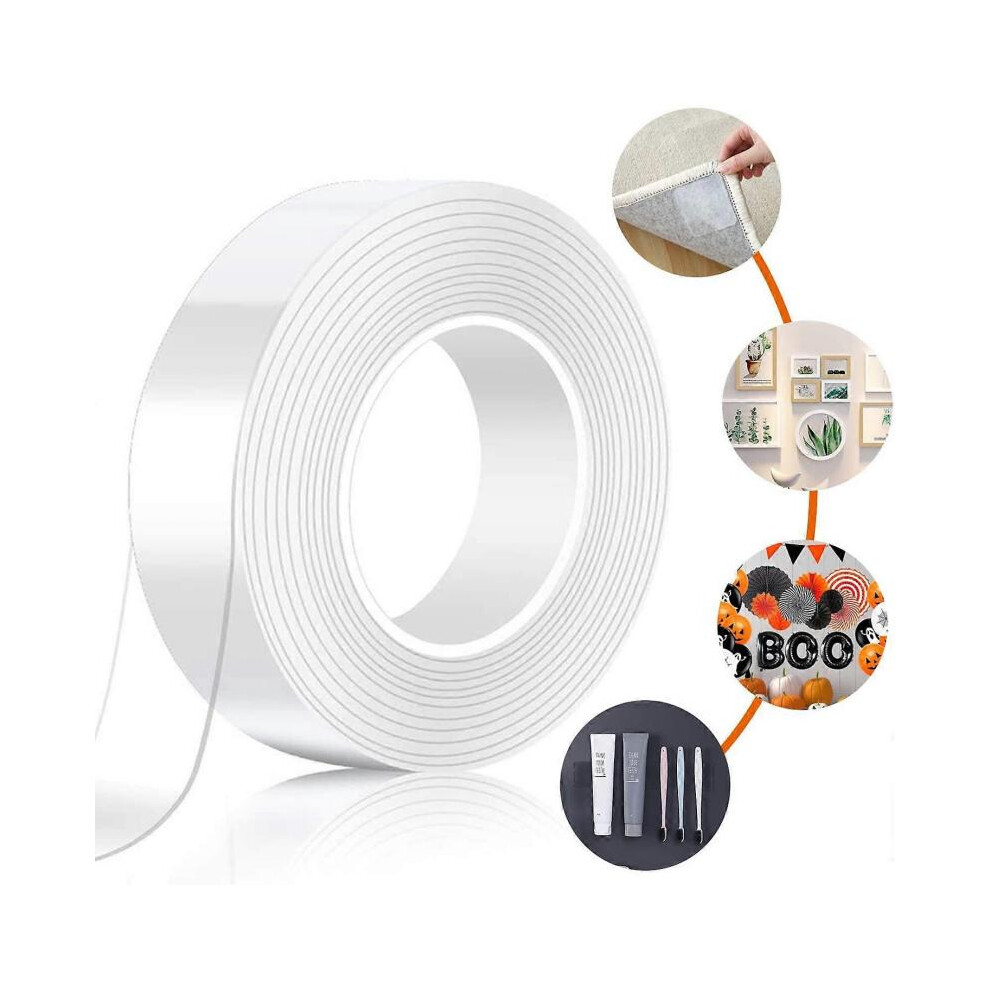 Double Sided Tape, Double Sided Super Nano Tape, Transparent Double Sided Acrylic Tape Thickness 2mm Width 3cm Length 2m