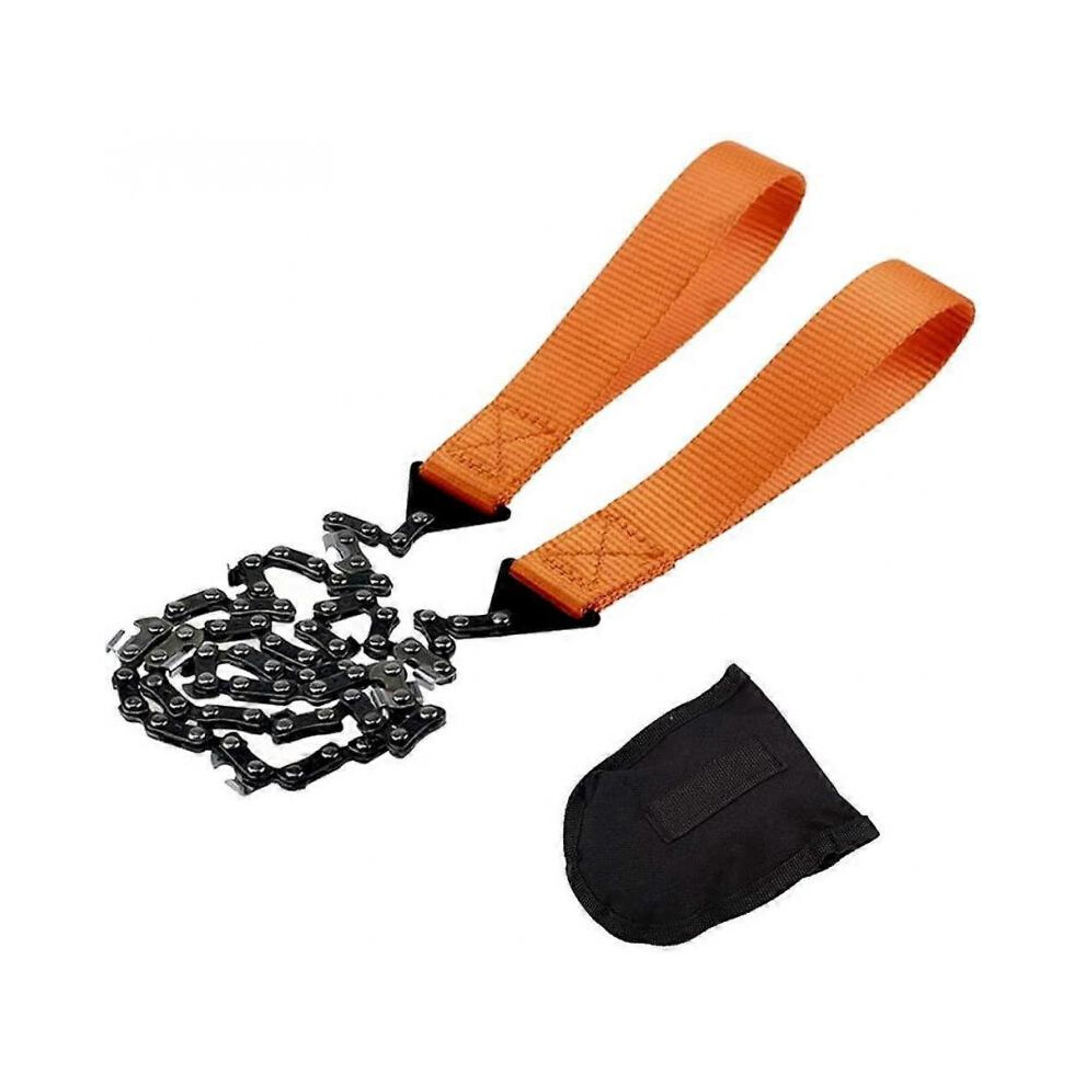 Survival Chain Pocket Chainsaw, 103cm, 11 Saw Teeth, Portable Handheld Survival Chain Saw Fast Wood Tree Cutting Emergency Outdoor Survival Gear Best