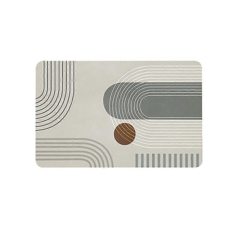 Non-Slip Bath Mat, Absorbent Floor Mat 40 x 60cm Soft and Comfortable Shower Mat, Diatomite Bath Mat,Gray
