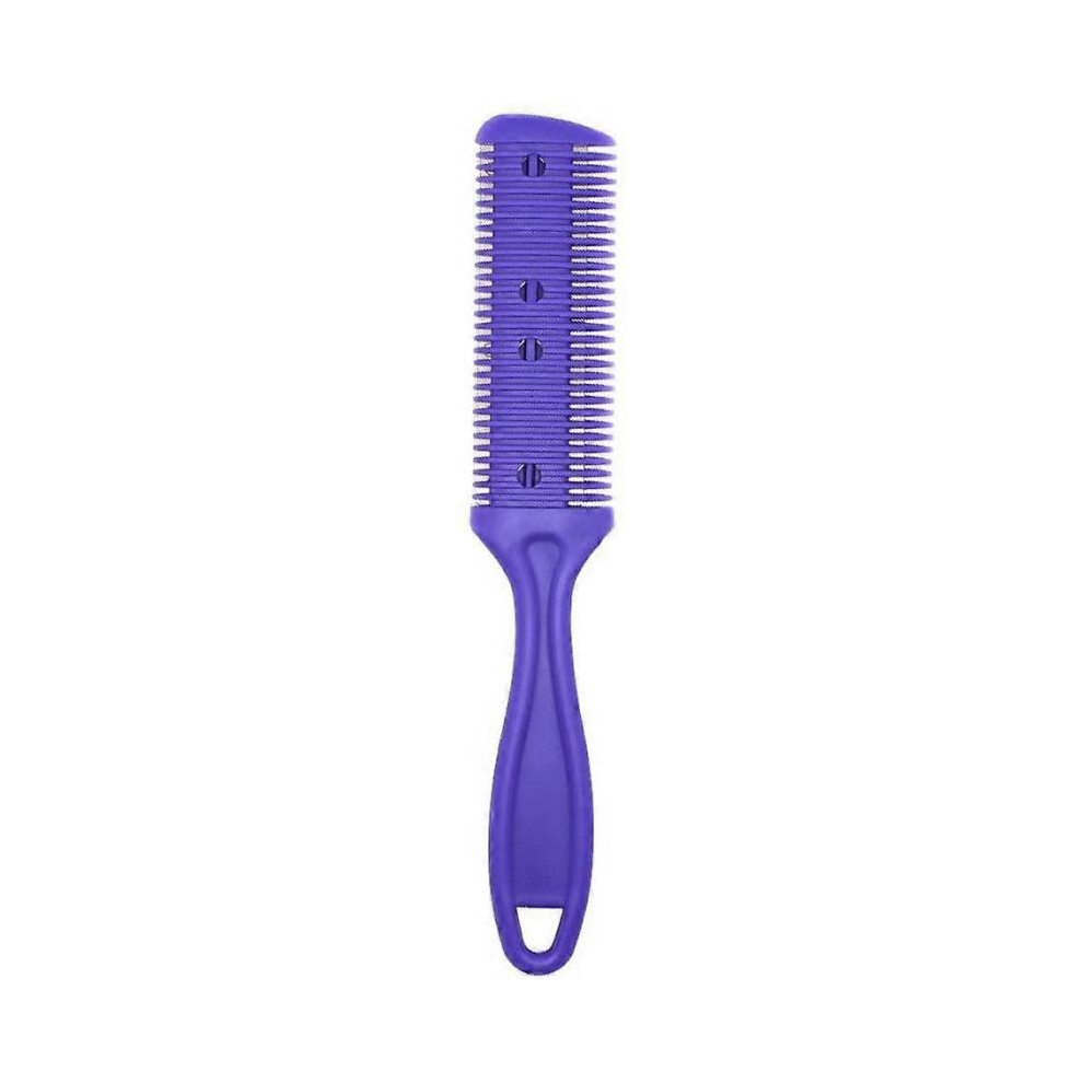 Hair cutting comb with reversible scissors and stainless steel blade, practical grooming tool