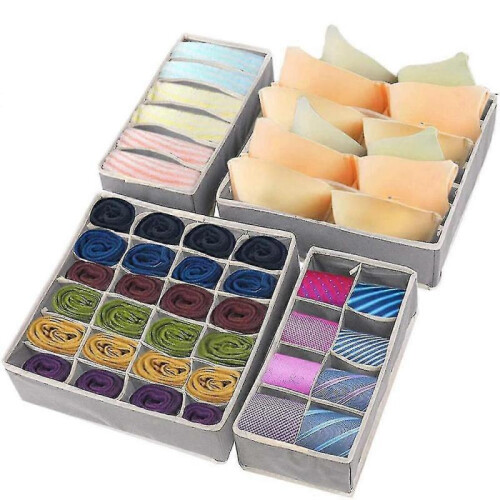 4 Packdifferent Sizes Foldable Drawer Organizers,drawer Organizer