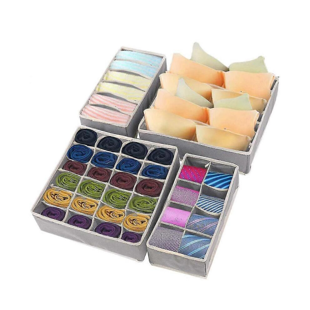 4 Packdifferent Sizes Foldable Drawer Organizers,drawer Organizer