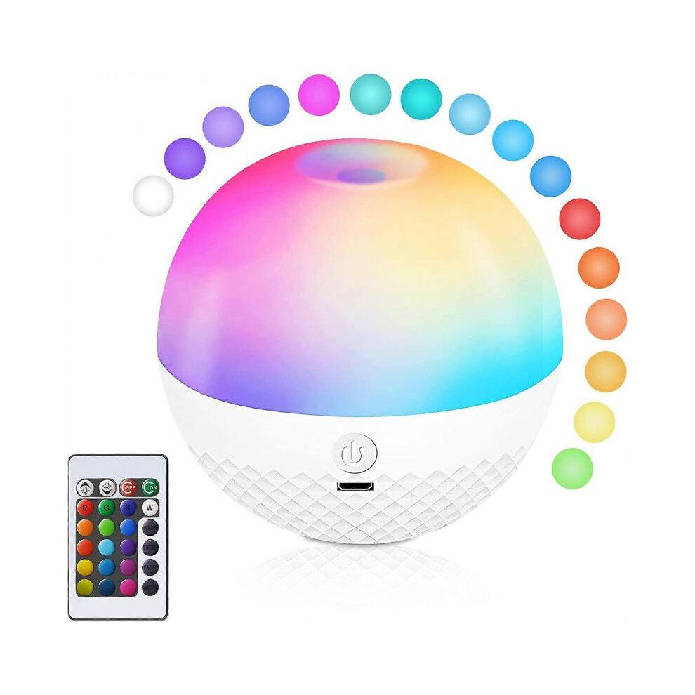 Kids Night Touch Night Usb Rechargeable Bedside Bedside Lamp With Remote Control 16 Color Changes Light