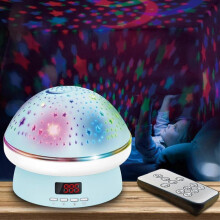 Projector lamp starry sky night lamp table lamp 360 rotating remote control/timing/multi-color discoloration children's baby bedroom night light