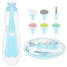 Electric Nail File Drill for Baby No Sharp Claws Hurt, 6 in 1 Safety Cutter Trimmer Clipper