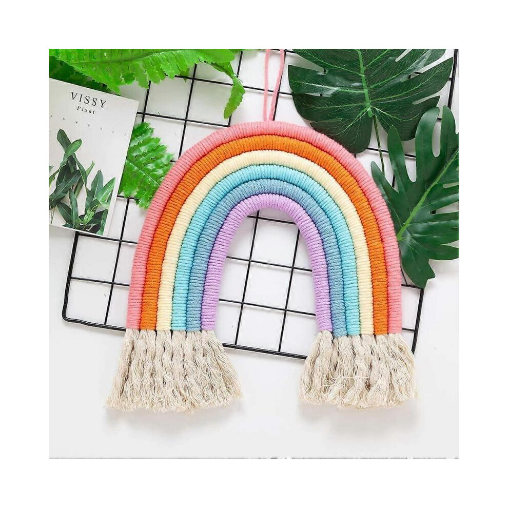 Rainbow Wall Decor Lace Wall Hanging Girls Room Boho Small Tapestry Kids Nursery Decor