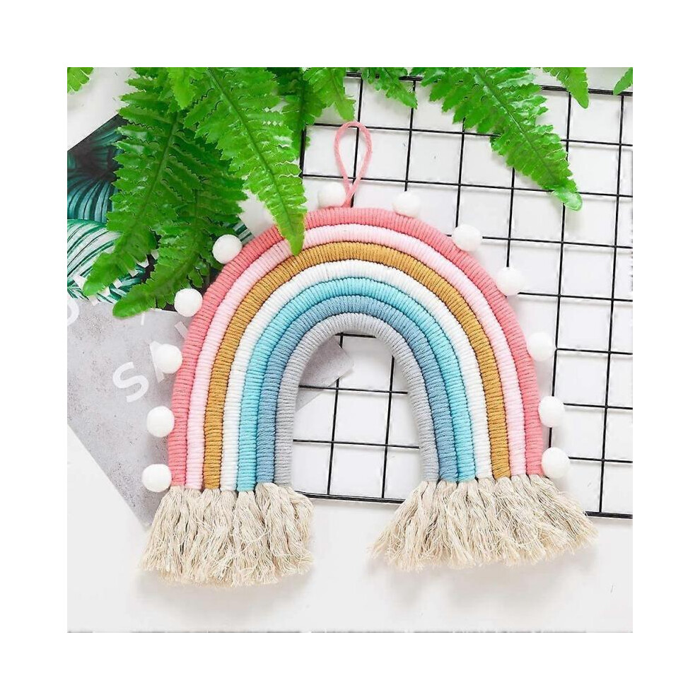 Rainbow Wall Decor Lace Wall Hanging Girls Room Boho Small Tapestry Kids Nursery Decor