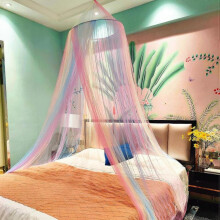 Rainbow Bed Canopy for Girls Mosquito Net, Easy Installation Princess Canopy for Kids Bed Room Decor