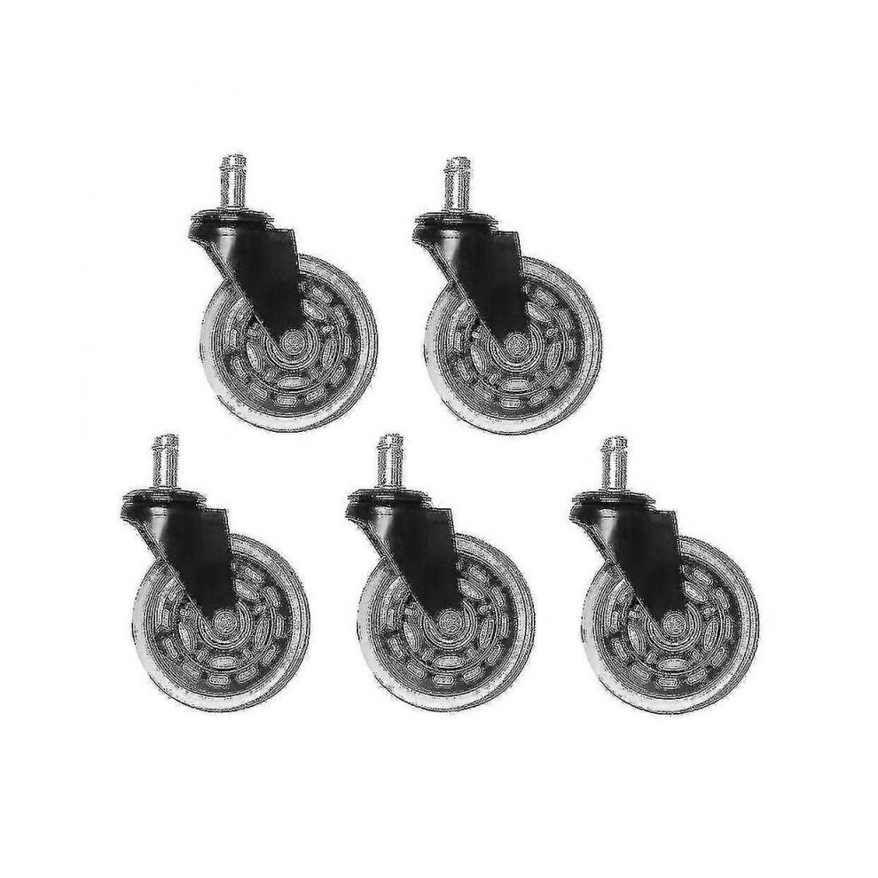 2pcs 3 Inch Transparent Castor Furniture Castor Office Chair Wheels Universal Wheels