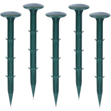 Plastic Garden Fixing Stakes, Garden Stakes for Fixing Weed Cloths UV Protection (200 Pieces, Green)
