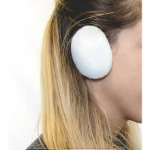 (white) Earbags Bandless Ear Warmers/Earmuffs (1Pair)