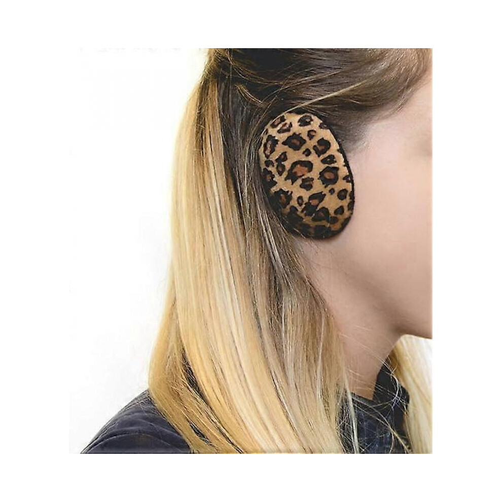(Leopard Print) Earbags Bandless Ear Warmers/Earmuffs (1Pair)