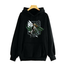 (XL) Titan On Attack Corps Mikasa Eren Hoodie Top Sweatshirt Jumper Jacket Pullover
