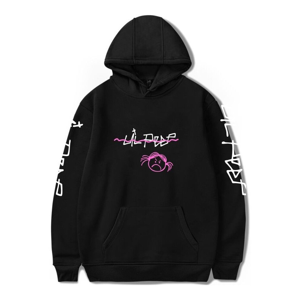 (Noir, M=US XS) Love Peep Lil Sweatshirt Pullover Hip Hop Sad Face Women Men Rapper Hoodies 1