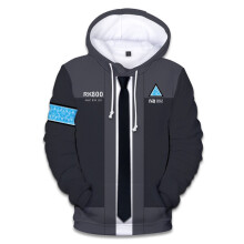 (6, M=US XS) Human Become Detroit Connor Rk800 Hoodie 3d Print Sweater Sweatshirt Pullover