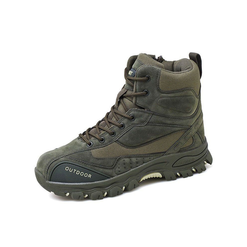 (Green, EU42) Army Tactical Mens Combat Boots Patrol Boot Hiking Outdoor Sports Size Shoes
