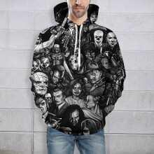 (Black, 2XL) Print Men 3d Womens Hoodie Sweater Sweatshirt Jacket Coat Pullover Skull Top