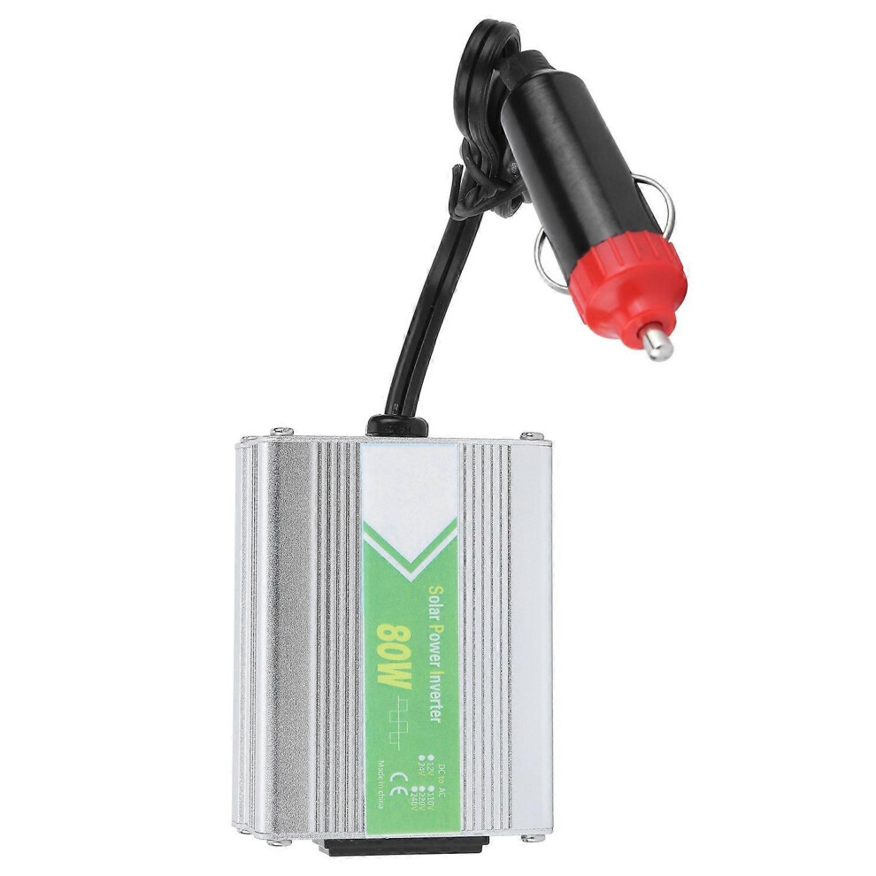 (As Show, One Size) 80W Smart Power Voltage Inverter Dc12v To Ac220v Correction Waves Realtime Monitoring With Led Indic 6909775585603