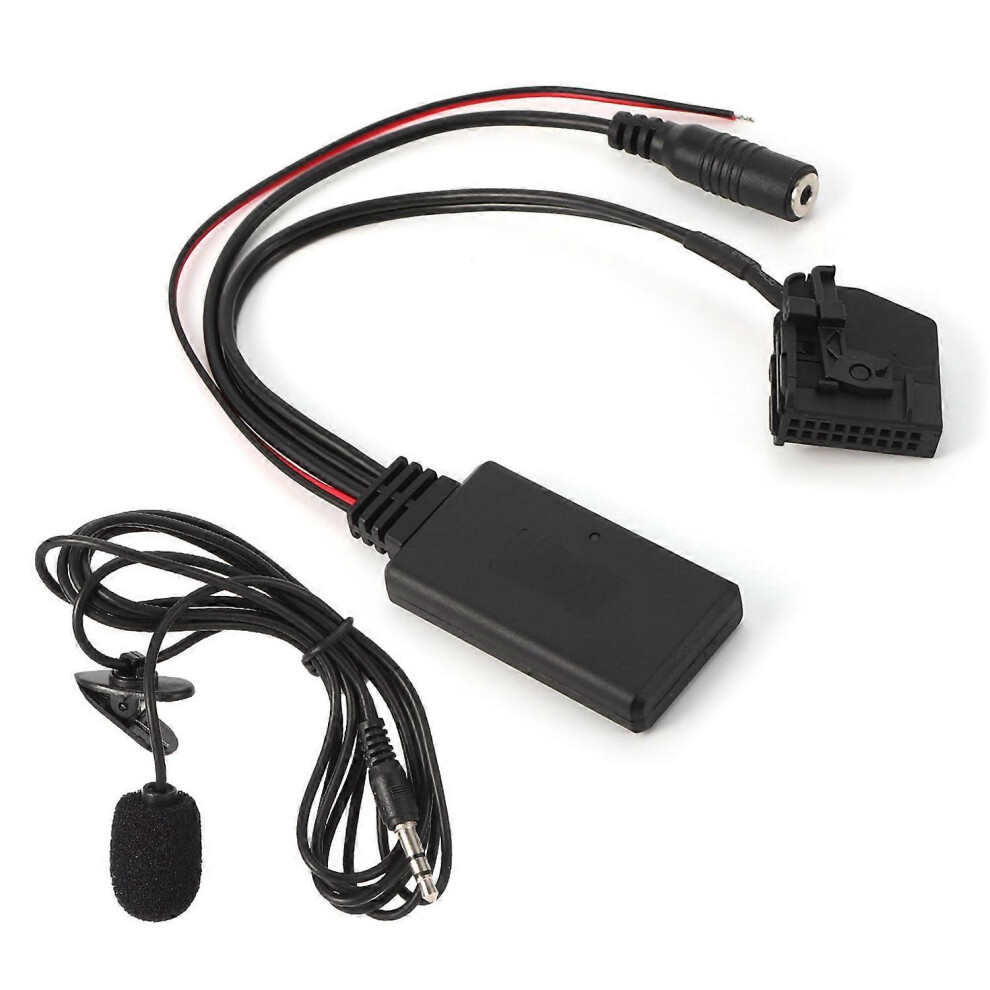 (As Show, One Size) 18Pin Bluetooth Aux Cable Adapter Car Microphone Fit For Benz Comand 2.0 W211 W208 W168 W203 6909775557471