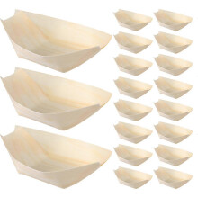 (As show, One size) 120pcs Dessert Bowls Disposable Boat Shaped Sushi Bowl Decorative Sushi Bowls