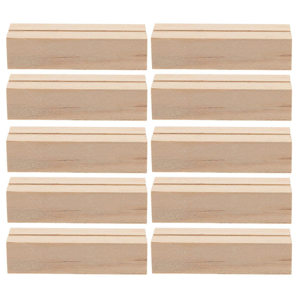 Kricely (As Show, One Size) 10Pcs Wooden Party Holders Wedding Picture Stands Desktop Sign Holders Picture Supply