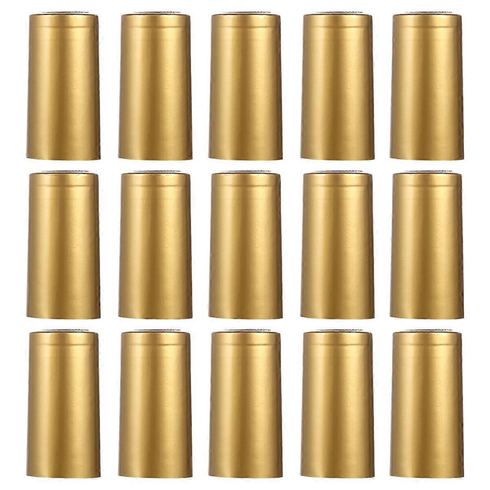 Kricely (, One Size) 100Pcs Heat Shrink Film Sealing Wine Bottle Film Wine Heat Shrinkable Film Golden