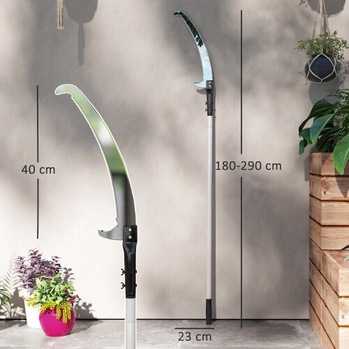 Outsunny Outsunny 1.8-2.9 m Telescopic Tree Pruner, Tree Lopper Long Reach 2