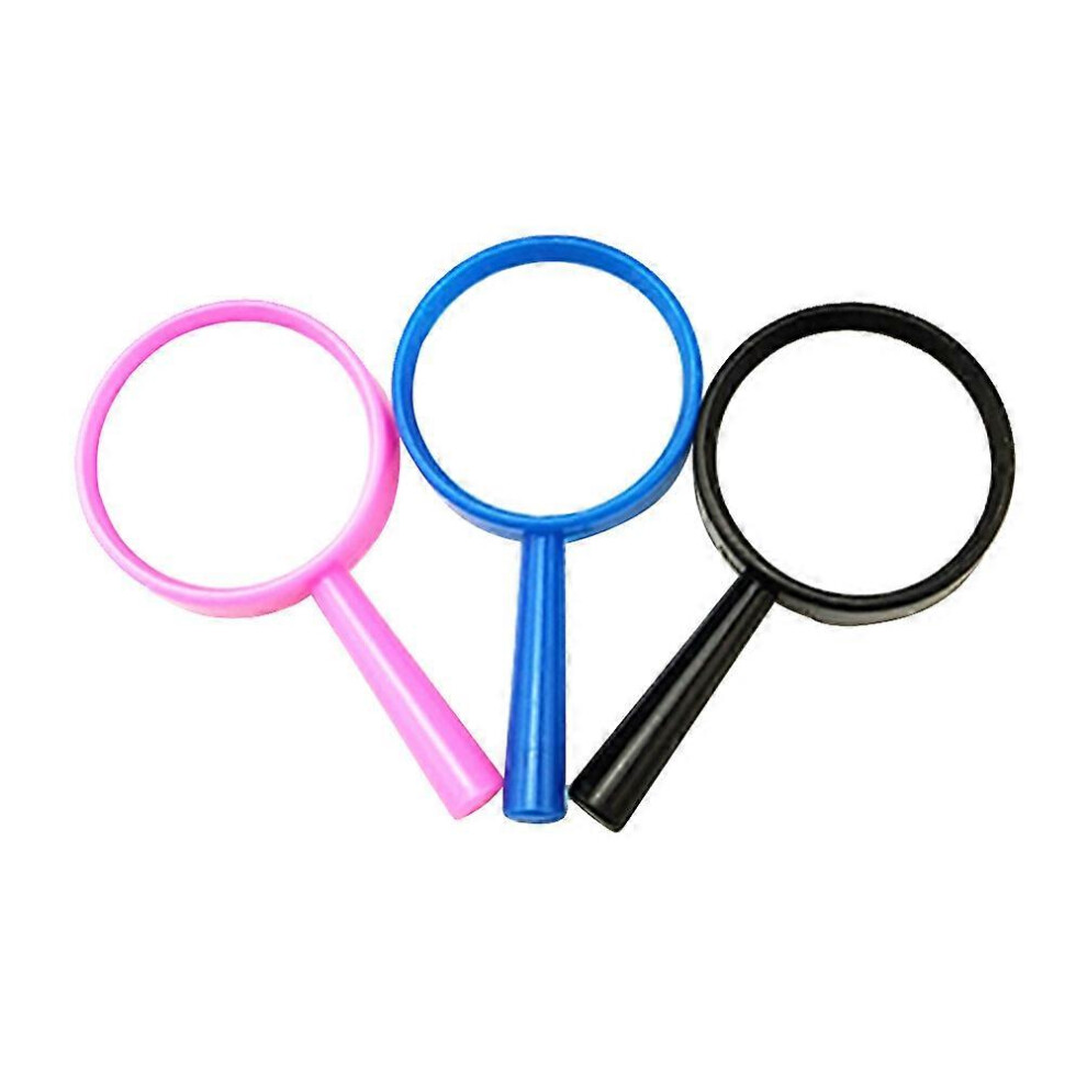 Kricely (As Show, One Size) 12Pcs 0.2X Plastic Magnifying Glasses Handheld Mini Magnifying Glass Portable Small Magnifiers For Kids (Random Color)