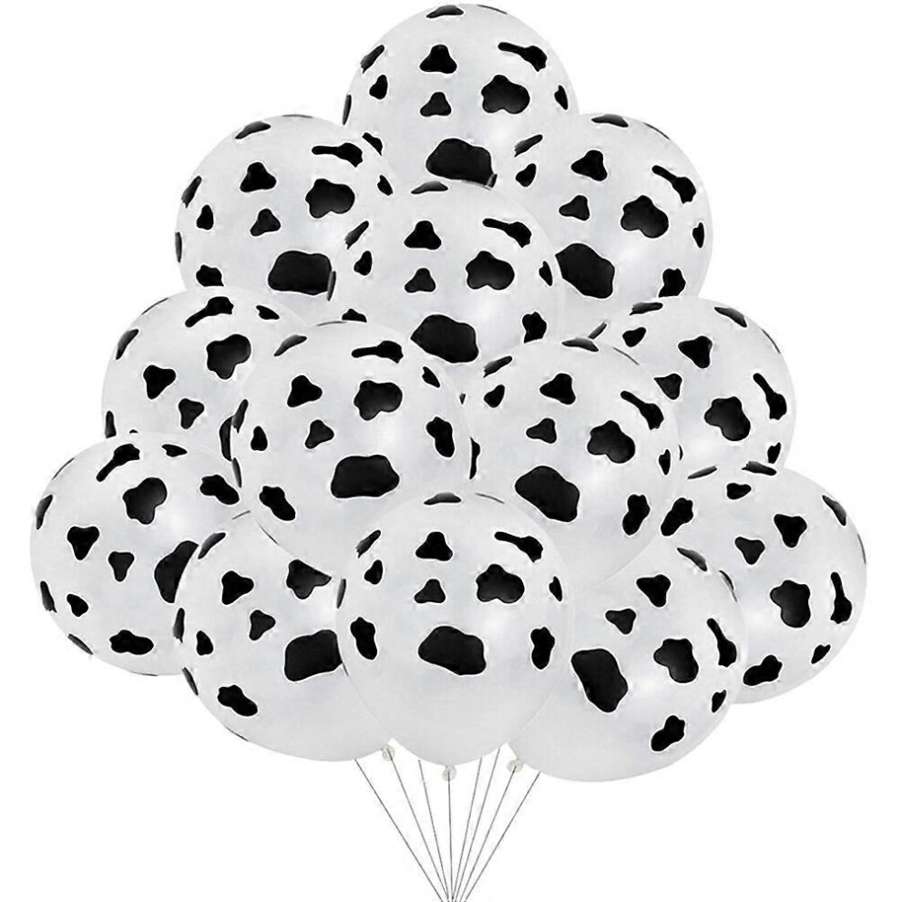 Kricely (As Show, One Size) 25Pcs Cow Balloons Funny Cow Printed Balloons For Children's Party Cowboy Theme Birthday Light
