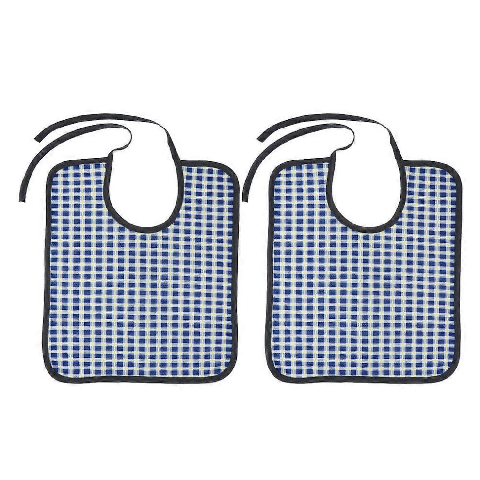 Kricely (As Show, One Size) 2Pcs Washable Adult Bibs Water Absorbent Adult Bibs Reusable Saliva Towels Adjustable Bibs